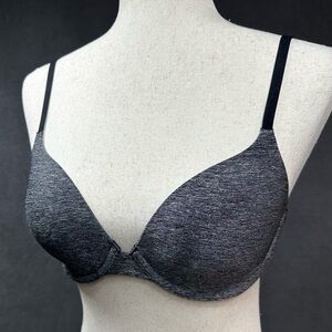 VS Pink Campus Lightly Lined Underwire Bra 32D Heathered Grey